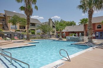Relaxing saltwater swimming pool